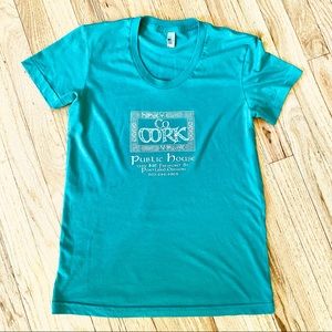 American Apparel Green Vintage Graphic Tee Medium